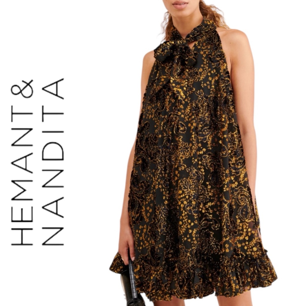 HEMANT & NANDITA➕Gold Dust Woman Dress - Picture 2 of 10